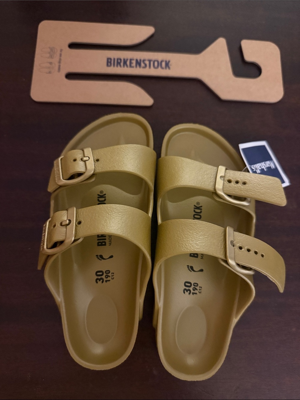 Birkenstock Kids Two-Strap Sandals in Gold